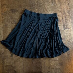 Black Flouncy Midi Skirt